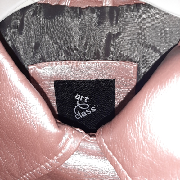 art class Pink Faux Leather Moto Jacket - Picture 4 of 4